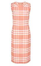 Oscar De La Renta Plaid Sheath Dress