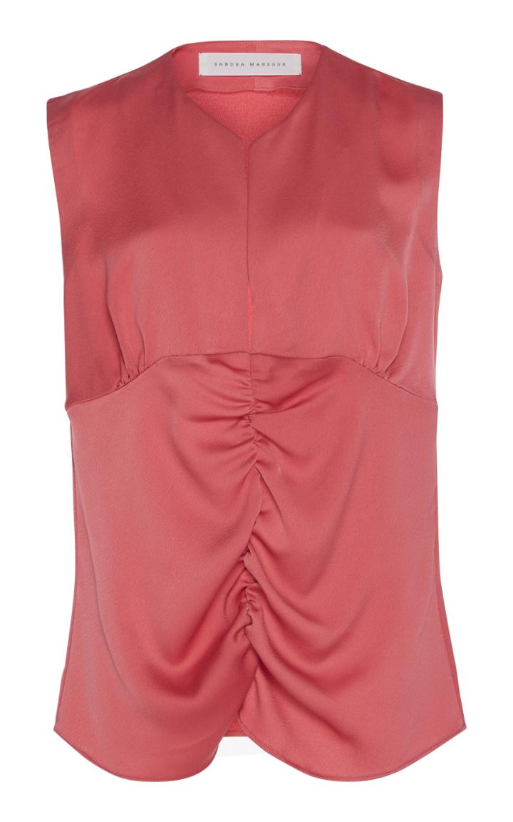 Sandra Mansour Chocolat Satin Top
