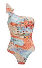 Moda Operandi Chufy Amaru Printed One-shoulder Swimsuit