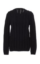 Nanna Van Blaaderen Black Cable Knit Crew Neck Sweater