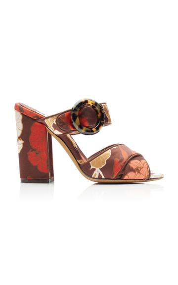Tabitha Simmons X Johanna Ortiz Reyner Floral-print Neoprene Mules