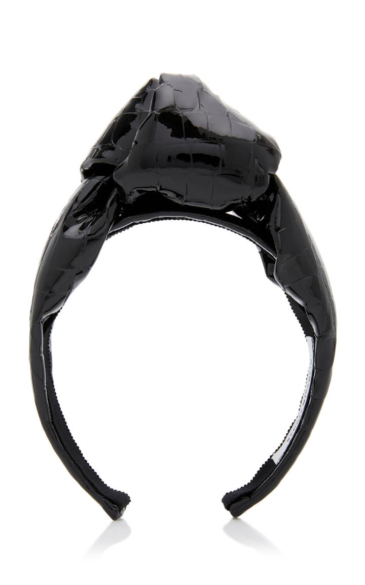 Benoit Missolin Charlotte Croc-effect Leather Headband