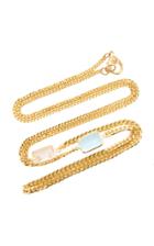 Objet-a 18k Gold Morganite And Aquamarine Necklace