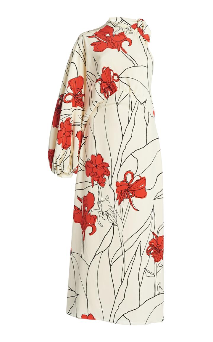 Moda Operandi Johanna Ortiz Join Our Narrative Silk One Shoulder Dress
