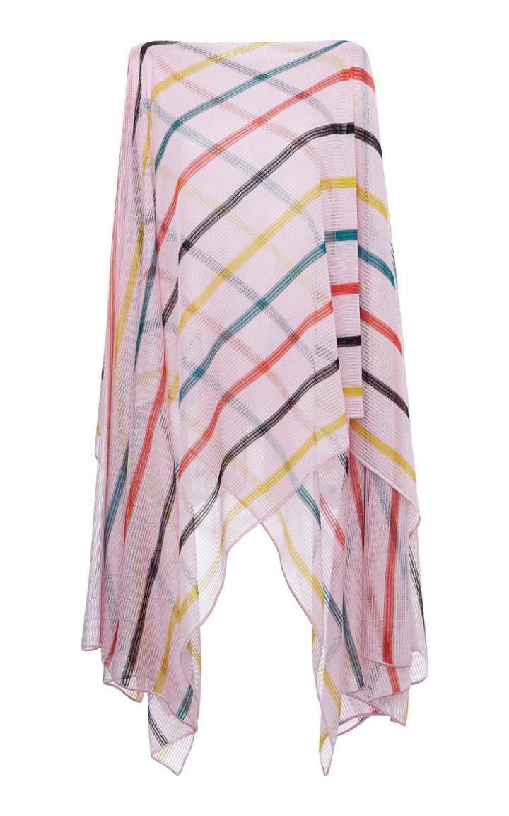 Moda Operandi Missoni Striped Asymmetric Chiffon Top Size: 38