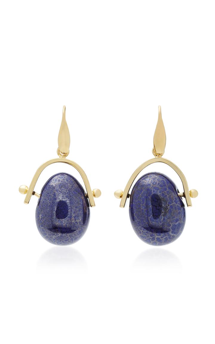 Isabel Marant Gold-tone Brass Pebble Earrings