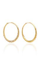 Theodora Warre Cabochon Pearl Embellished Gold-plated Sterling Silver Hoop Earrings.