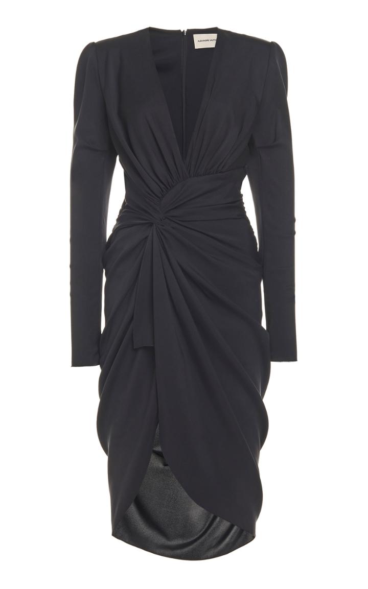 Moda Operandi Alexandre Vauthier Stretch Twill Draped Dress