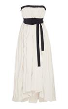 Brock Collection Pearl Strapless Satin Dress