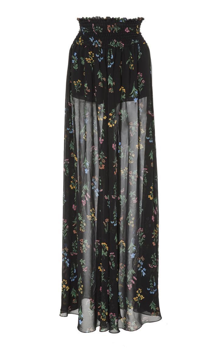 Caroline Constas Smocked Wide Leg Pant