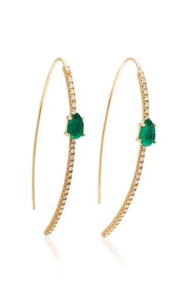 Michelle Fantaci Pave Half Hoop Earring