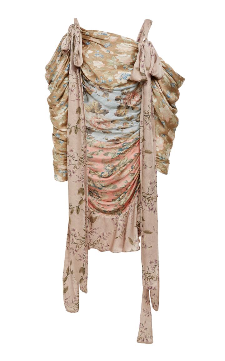 Zimmermann Unbridled Elixir Silk Short Dress