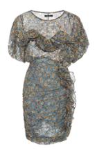 Isabel Marant Face Ruffled Sheath Mini Dress
