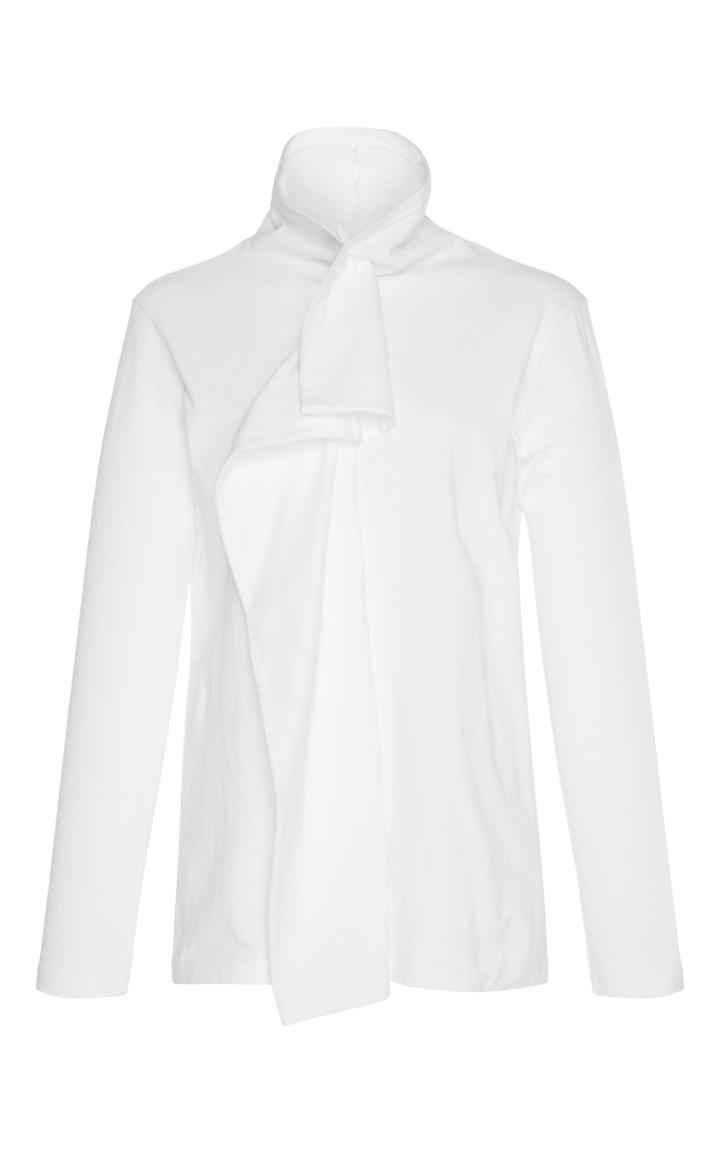 Kimhekim White Fish Fin Turtleneck