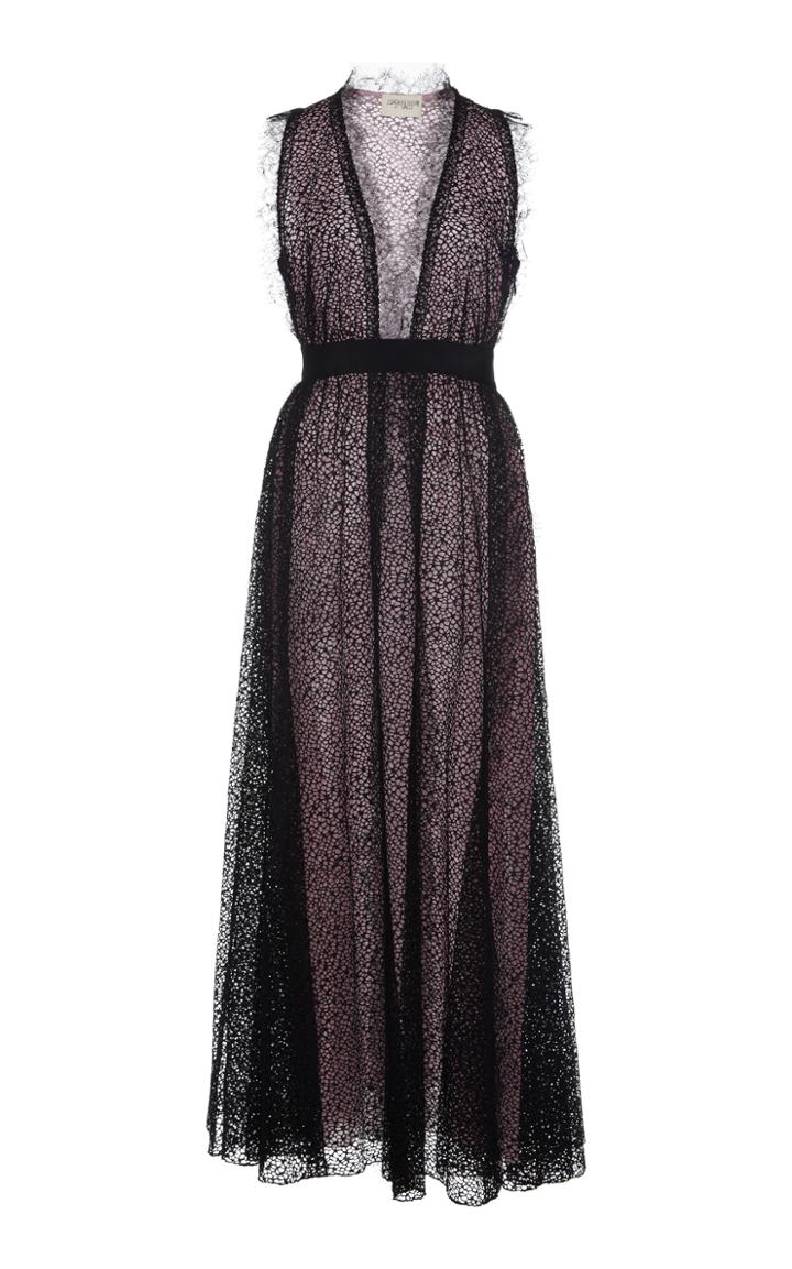 Giambattista Valli Net Lace Sleeveless Gown