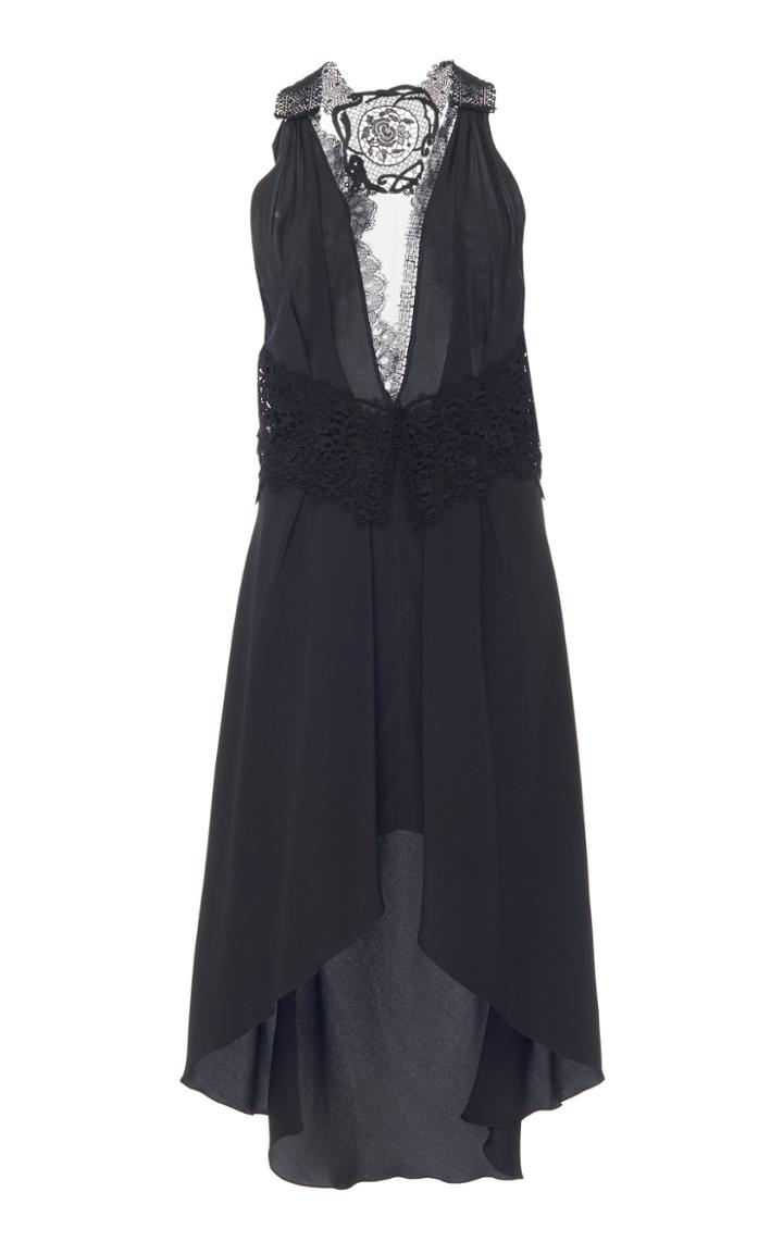 Victoria Beckham Racerback Crepe De Chine Dress