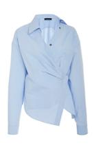 Cdric Charlier Asymmetric Wrapped Cotton Shirt