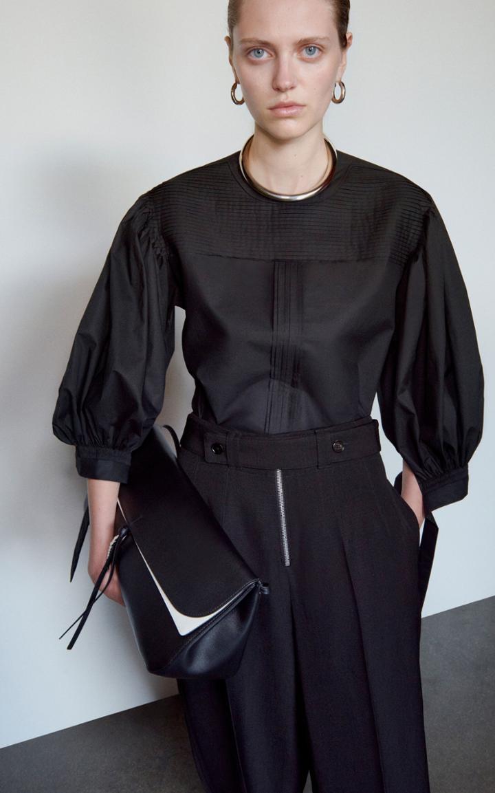 Moda Operandi Jil Sander Cotton Long Sleeve Top