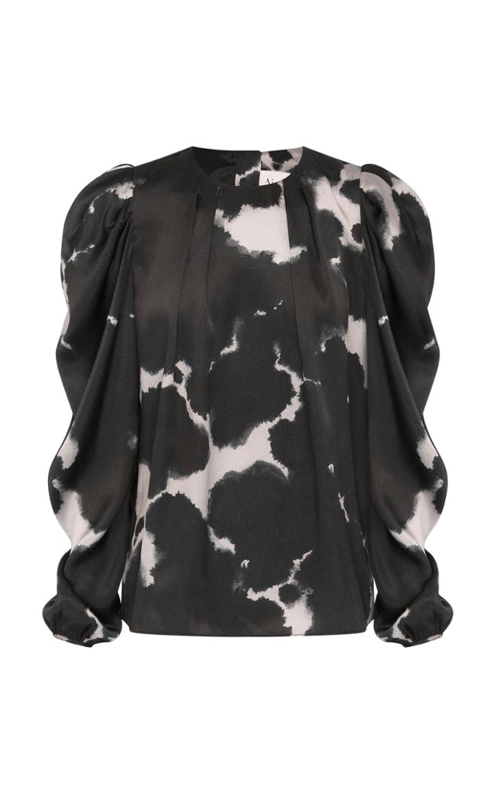 Aje Oxidized Silk Blouse