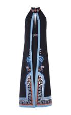 Temperley London Parchment Embroidered Halter Crepe Dress