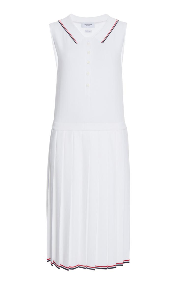 Thom Browne Sleeveless Pleated Knee-length Dress