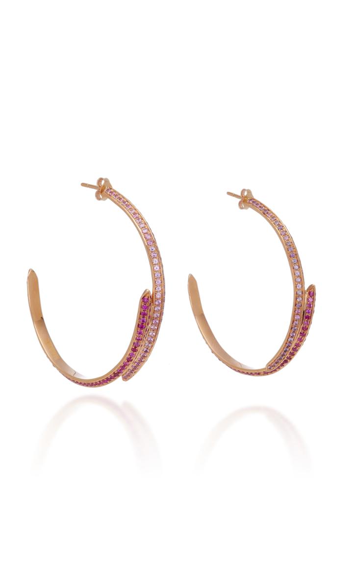 Ralph Masri Large Layered Sapphire Hoops