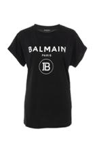 Balmain Branded Logo Cotton T-shirt