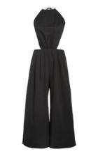 Staud Kauai Cut-out Cotton Poplin Jumpsuit
