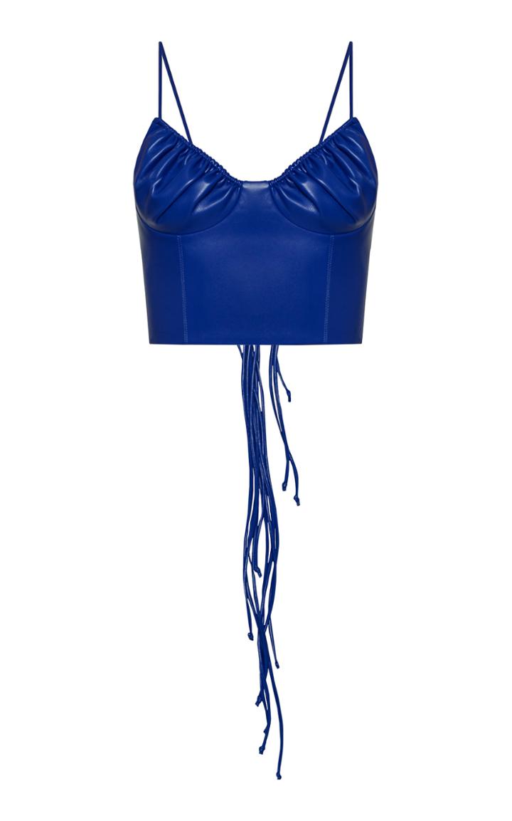 Moda Operandi Aleksandre Akhalkatsishvili Cropped Faux Leather Top