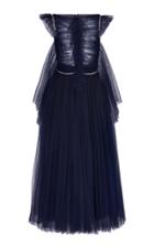 Moda Operandi Khaite Paige Ruched Organza Midi Dress Size: 2