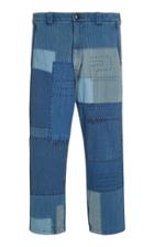 Blue Blue Japan Sashiko Yarn-dyed Patchwork Pants
