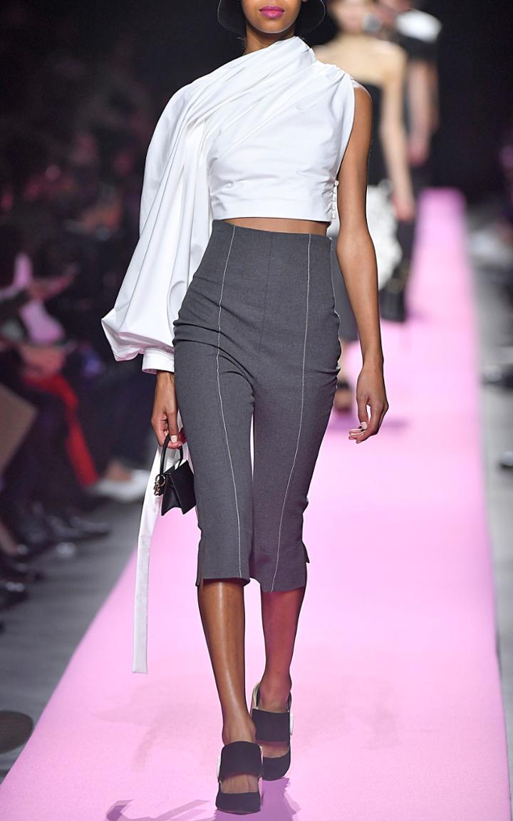 Jacquemus One Shoulder Draped Sleeve Top