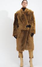 Petar Petrov Oversized Fur Wrap Coat