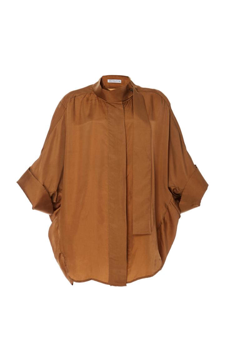 Rejina Pyo Briana Oversized Satin Top Size: Xs