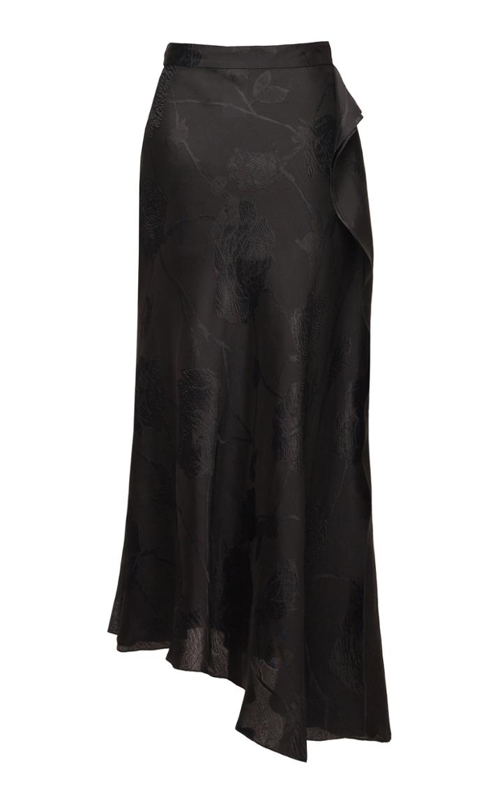 Lake Studio Black Floral Brocade Skirt