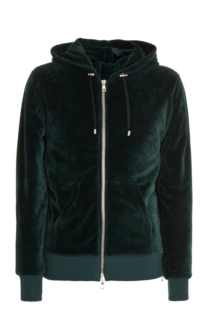 Balmain Cotton-blend Velvet Hooded Sweatshirt