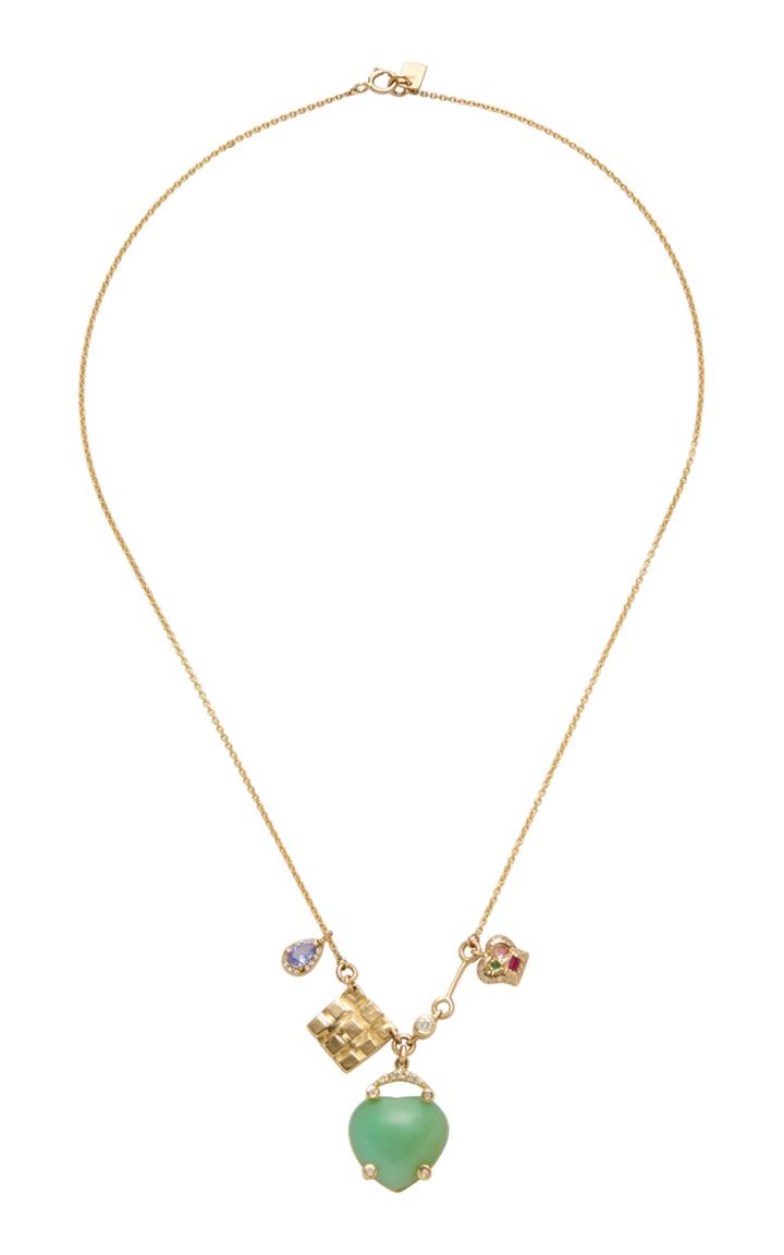 Scosha Lucky Charms 14k Gold And Multi-stone Necklace