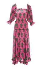Rhode Resort Eva Balloon Sleeve Midi Dress