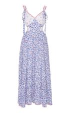 Gl Hrgel Floral-print Linen Maxi Dress