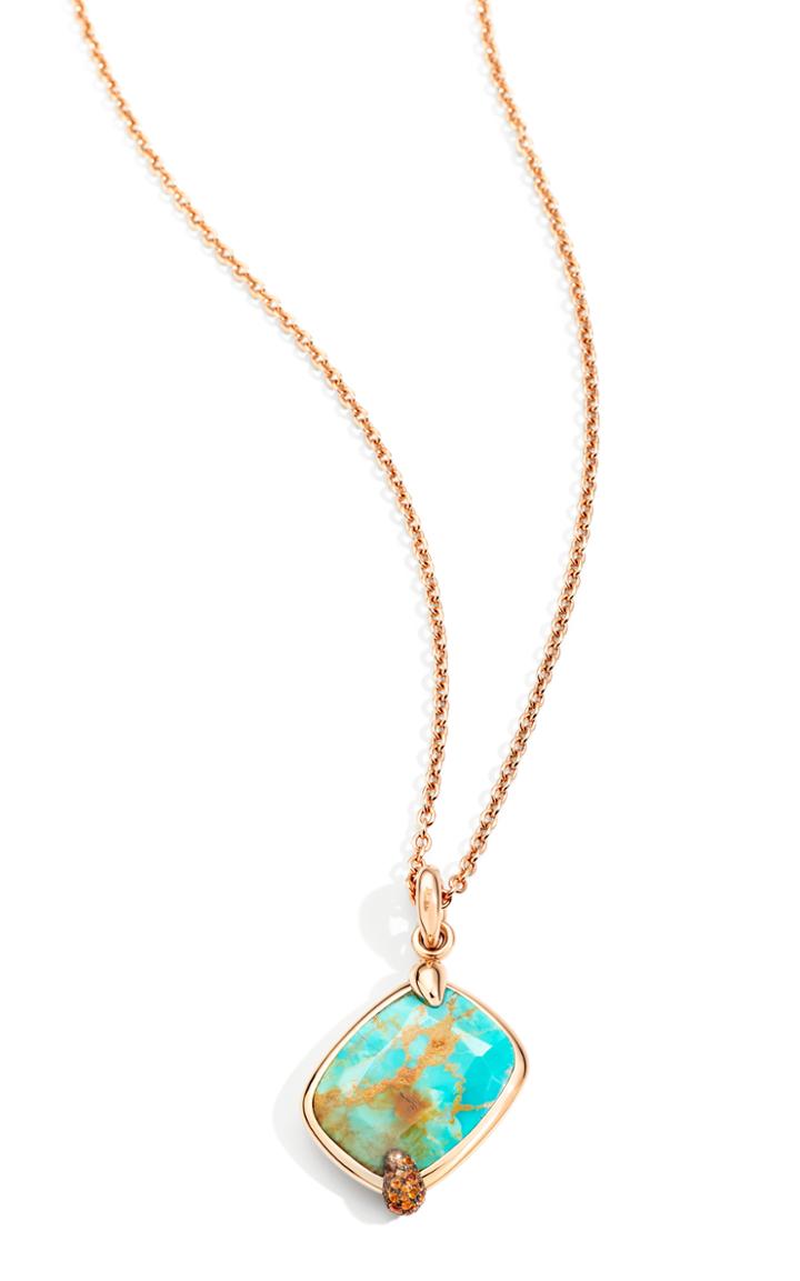 Pomellato Ritratto Turquoise Pendant Necklace