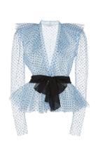 Philosophy Di Lorenzo Serafini Embroidered Ruffle Georgette Blouse