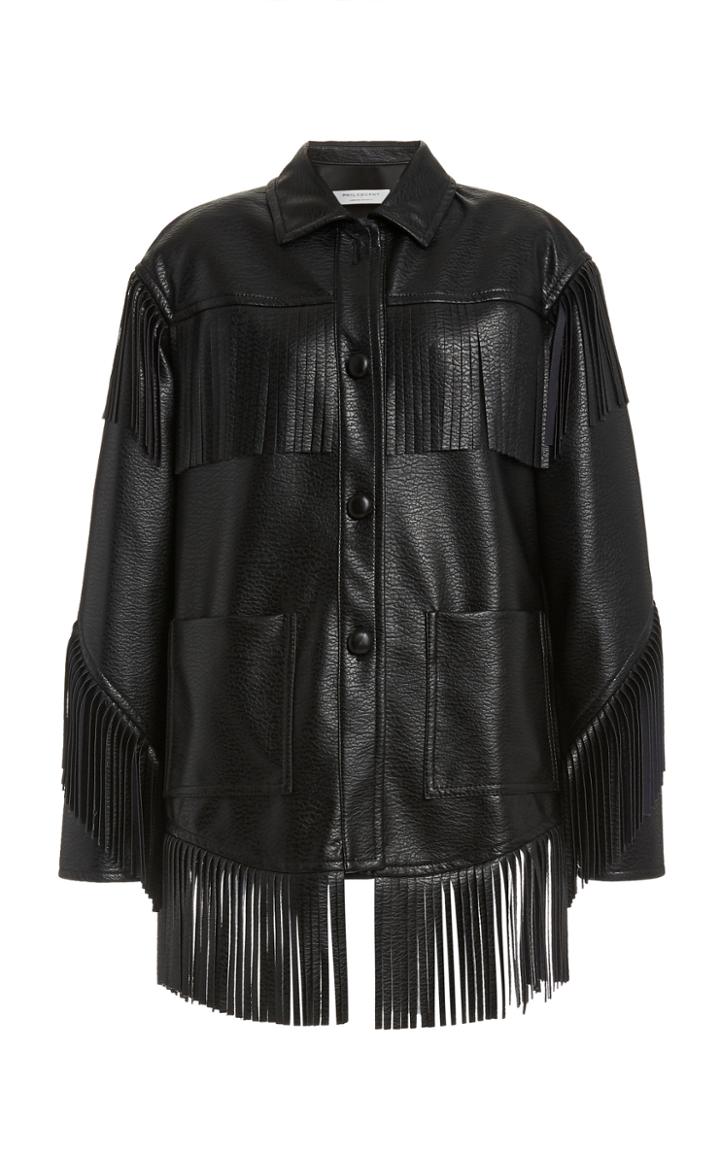 Moda Operandi Philosophy Di Lorenzo Serafini Fringed Faux Leather Jacket