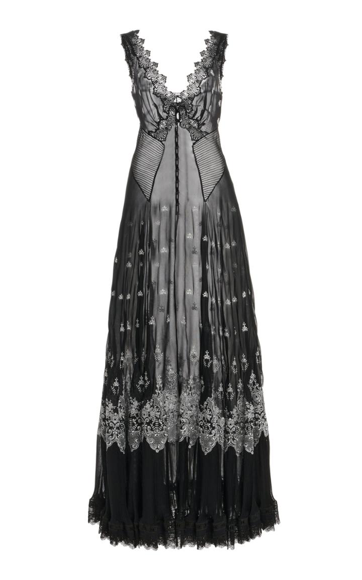 Moda Operandi Paco Rabanne Embroidered Tulle Skirt