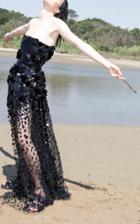 Moda Operandi Valentino Sequin Embellished Strapless Gown