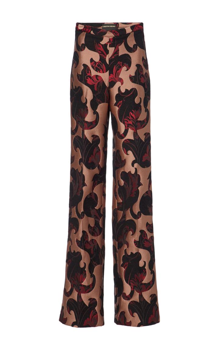 Christian Siriano Brocade High Waisted Trousers