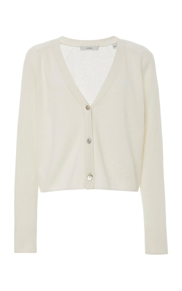 Moda Operandi Vince Ribbed Cashmere Cardigan Size: M