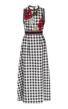 Elie Saab Embroidered Printed Halter Dress