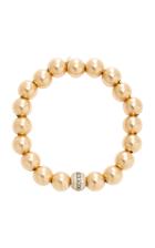 Sydney Evan 10mm Gold And Diamond Mala Bead Bracelet
