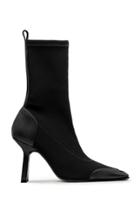 Miista Noelle Leather-trimmed Stretch-knit Boots