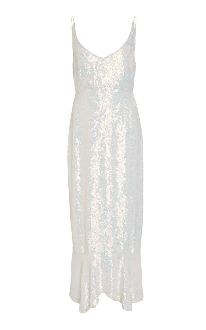 Saloni Aidan B Sequin Embellished Midi Dress